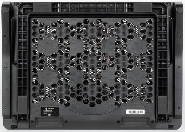 Подставка Evolution LCS-09 RGB для ноутбука до 17 дюймов, с активным охлаждением и красочной подсветкой