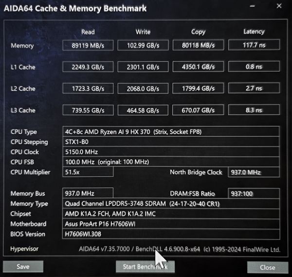 Обзор ноутбука Asus ProArt P16 (H7606WI) с AMD Ryzen AI 9 HX 370 и Nvidia GeForce RTX 4070 Laptop