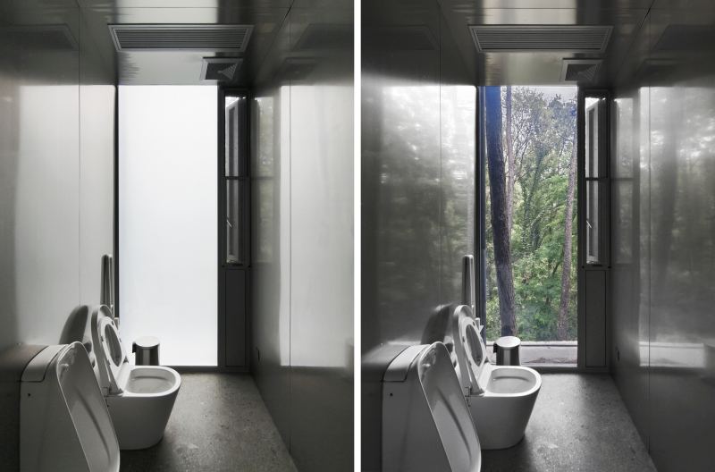 Общественный туалет в районе Нанкин Сифан Арт Лейк, Китай