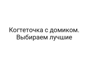 Когтеточка с домиком. Выбираем лучшие